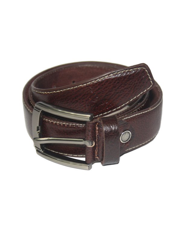 Genuine NDM Leather Brown  Belt Stainless Pin Buck...